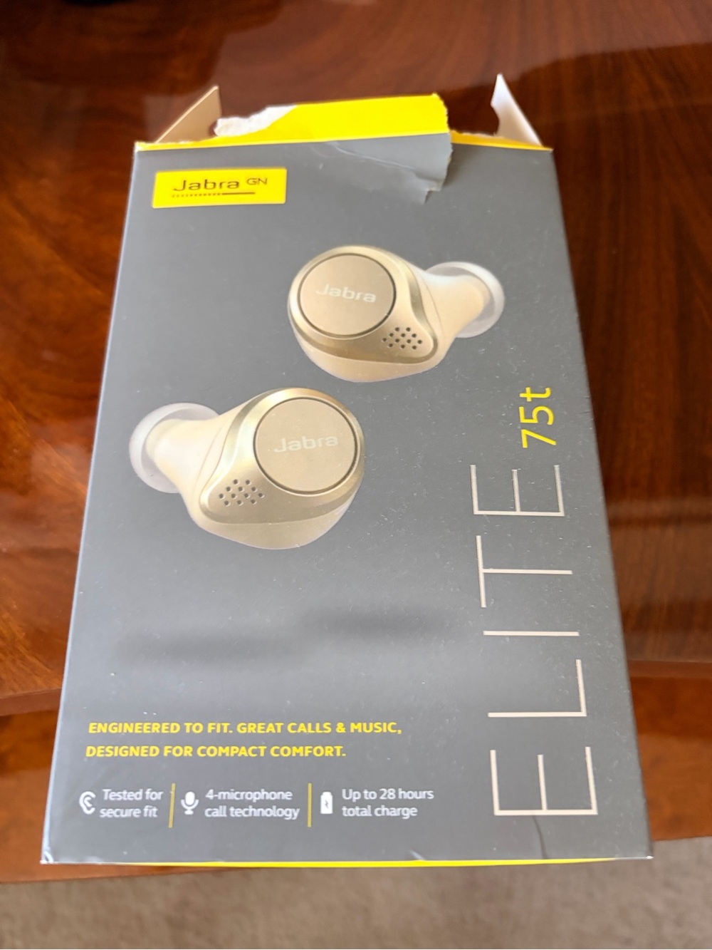 Jabra Elite 75t True Wireless Earbuds - Gold